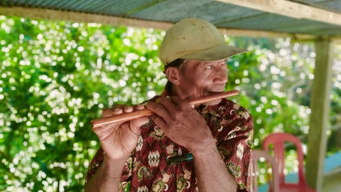 Salah seorang peserta pelatihan cipta Lagu Rohani Etnik Da'a